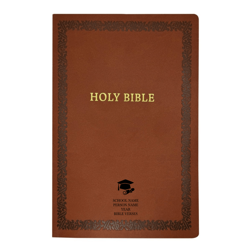 NKJV Dark Brown Standard Size Holy Bible Small Print
