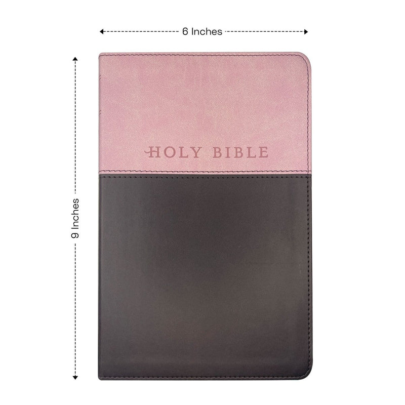NLT Pink-Brown Standard Size Holy Bible Small Print