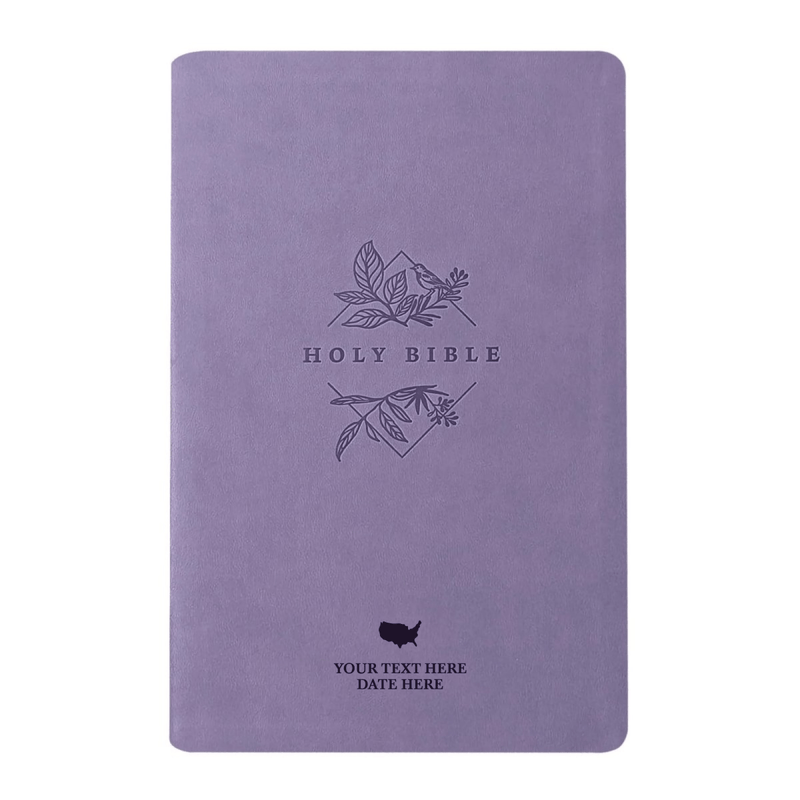 NLT Lavender Standard Size Thinline Holy Bible Large Print