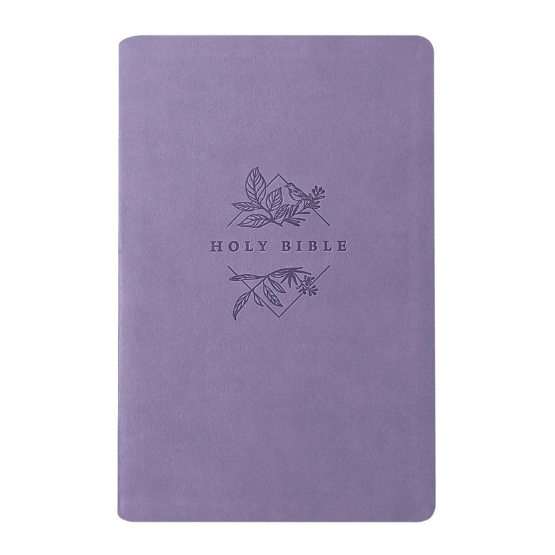 NLT Lavender Standard Size Thinline Holy Bible Large Print