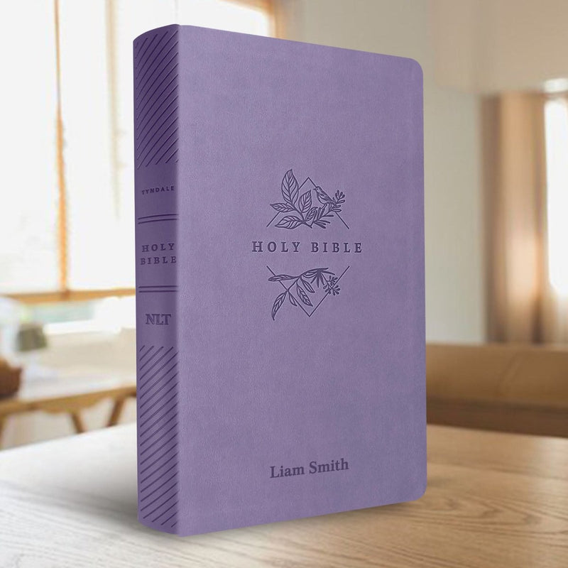 NLT Lavender Standard Size Thinline Holy Bible Large Print