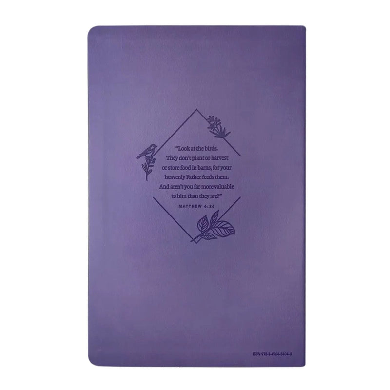 NLT Lavender Standard Size Thinline Holy Bible Large Print