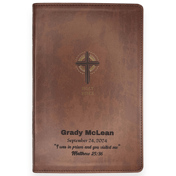 NRSV Brown Standard Size Sacraments of Initiation Edition Holy Bible Medium Print