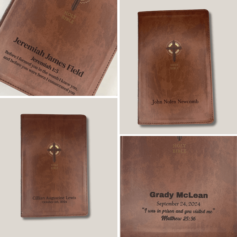 NRSV Brown Standard Size Sacraments of Initiation Edition Holy Bible Medium Print