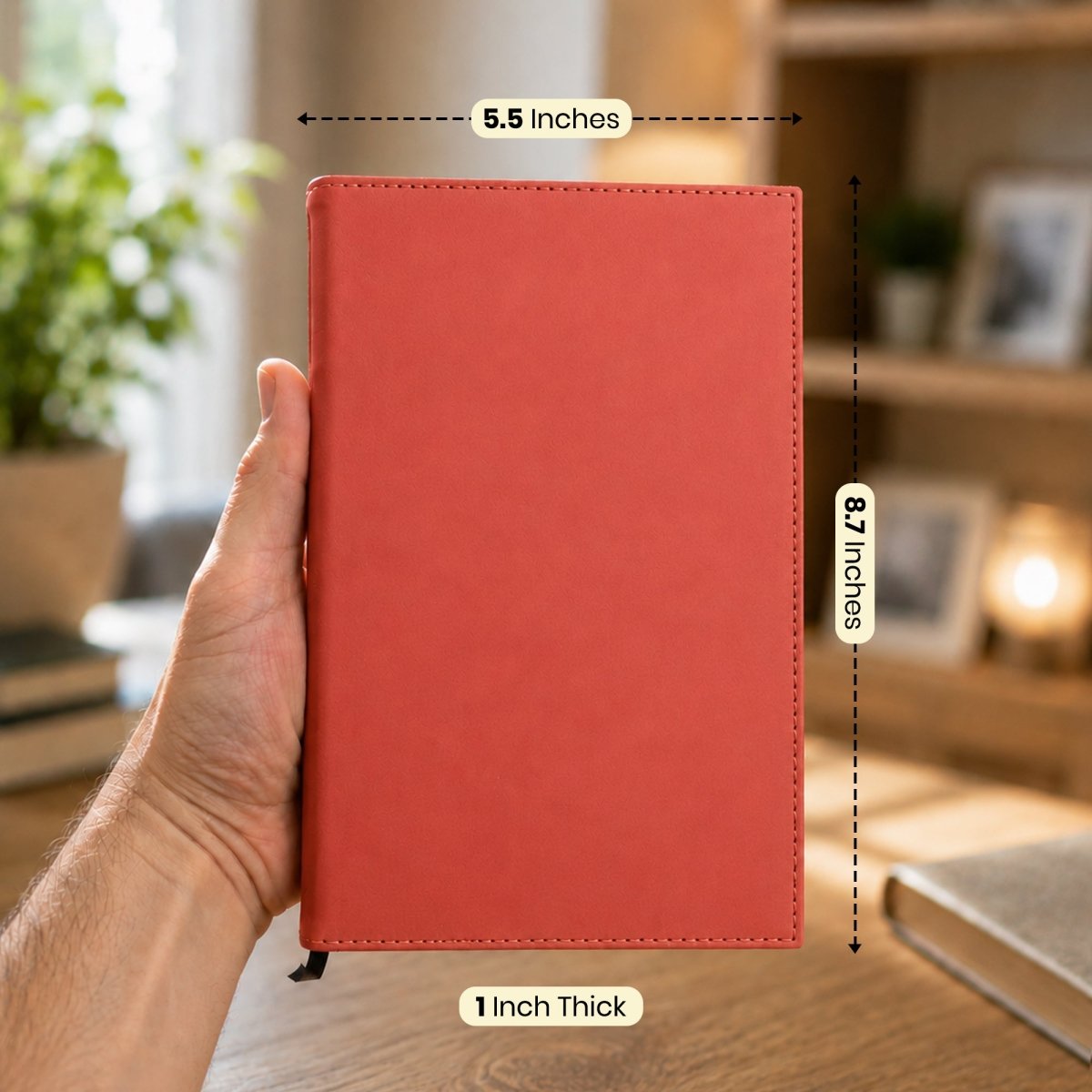 Personalized Pink Leatherette Journal Notebook | Custom Name Engraving - Shepherds Shelf