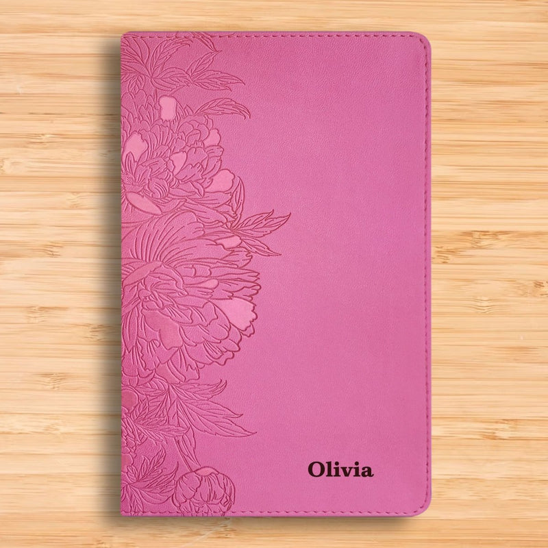 NLT Pink Standard Size Premium Holy Bible Large Print