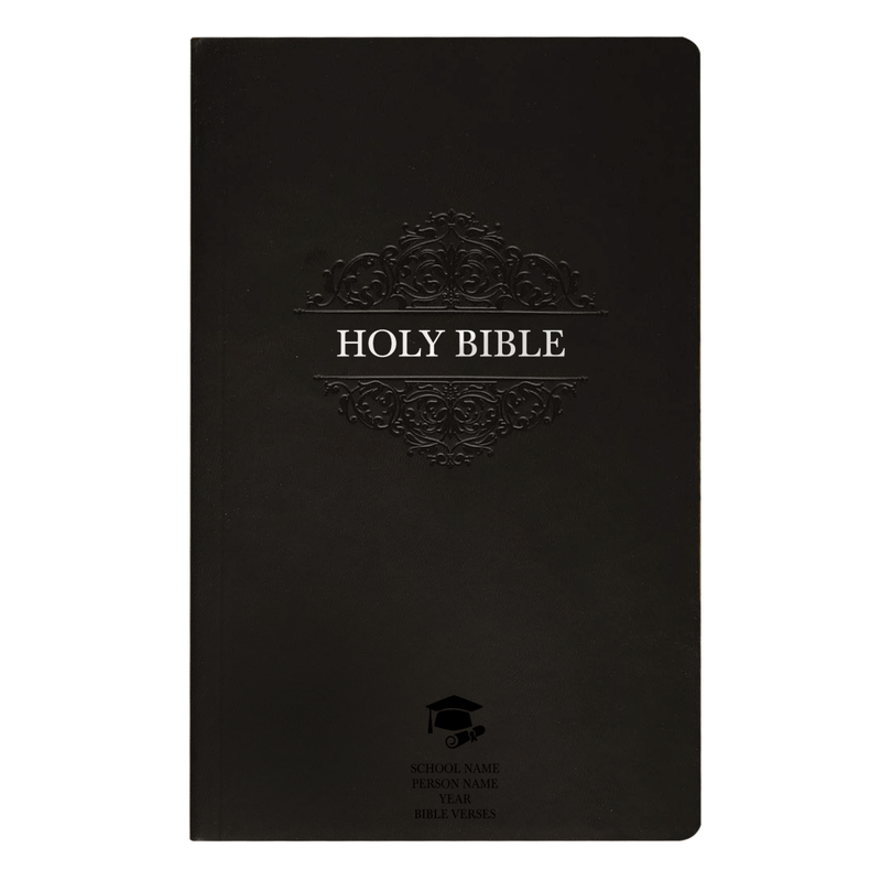 NIV Black Standard Size Soft Touch Holy Bible Small Print