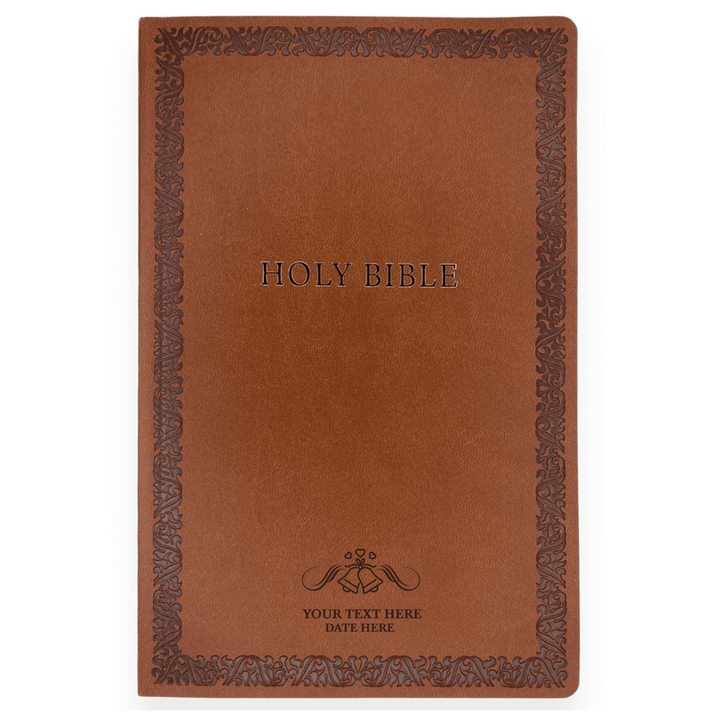 Personalized Soft Touch Brown Faux Leather NIV Bible - Shepherds Shelf