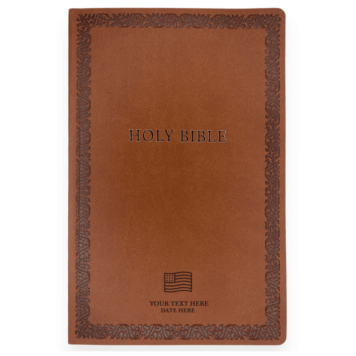 Personalized Soft Touch Brown Faux Leather NIV Bible - Shepherds Shelf