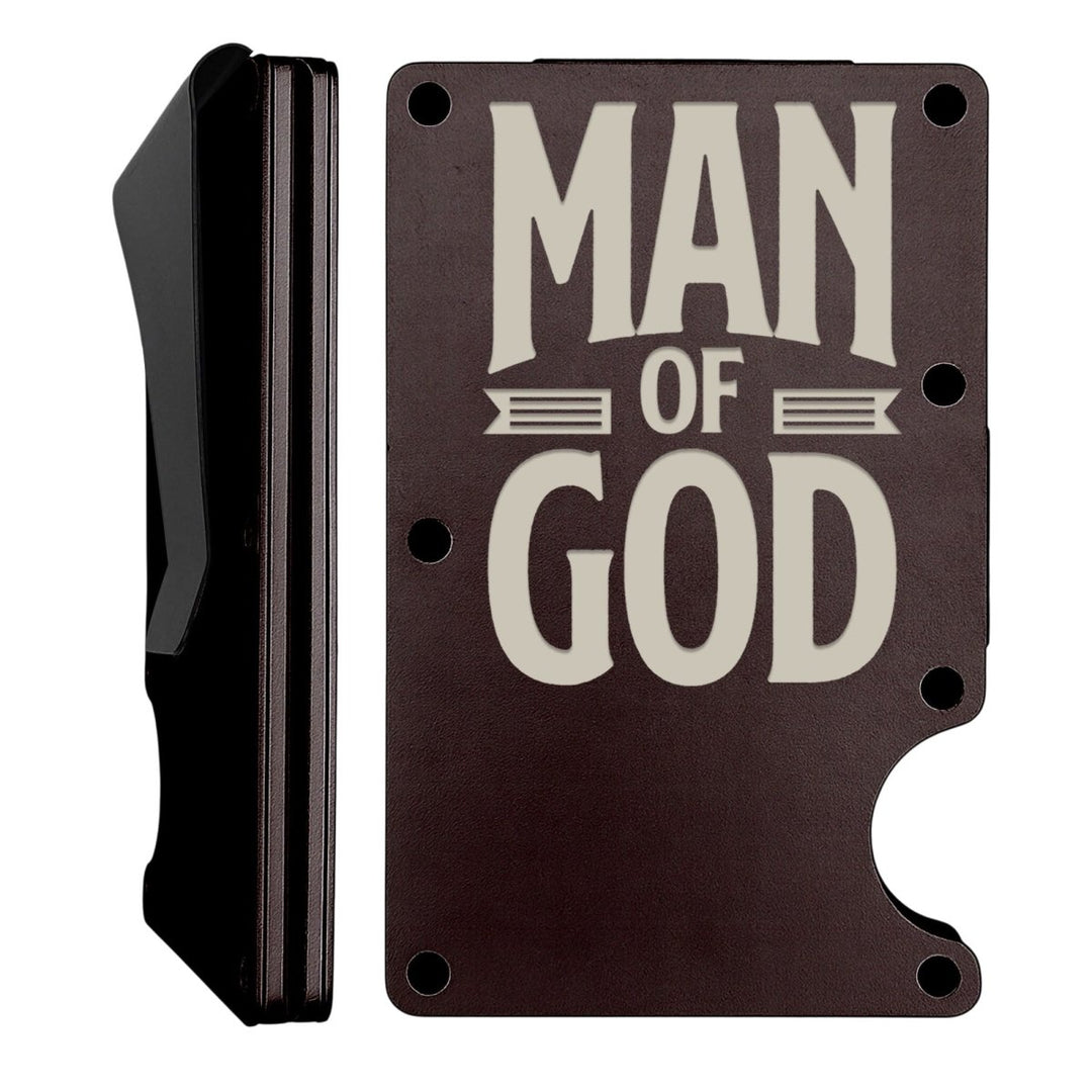 Personalized Thin Metal Wallet Custom with Man of God - Shepherds Shelf