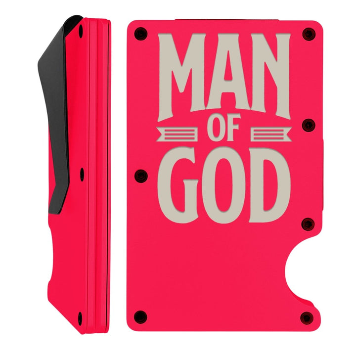 Personalized Thin Metal Wallet Custom with Man of God - Shepherds Shelf