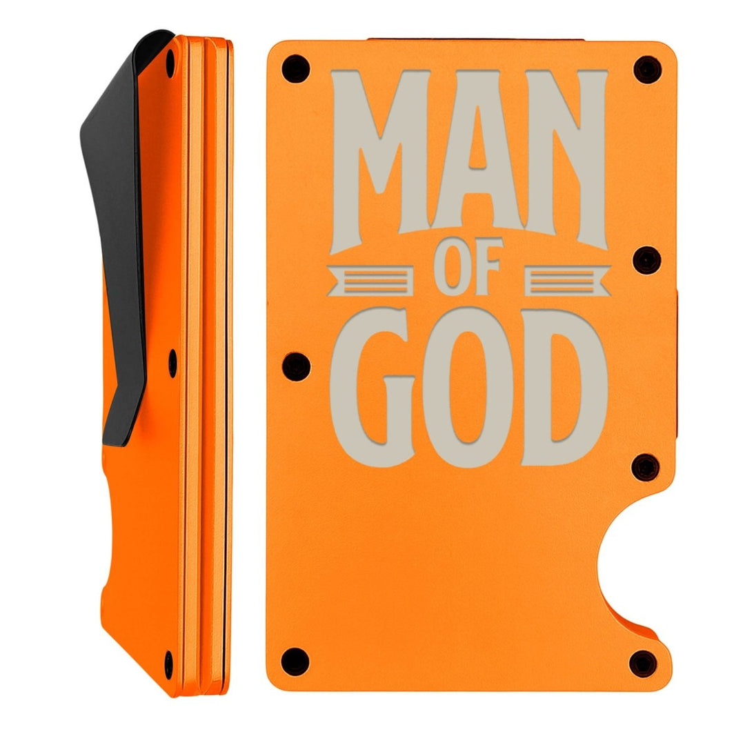 Personalized Thin Metal Wallet Custom with Man of God - Shepherds Shelf