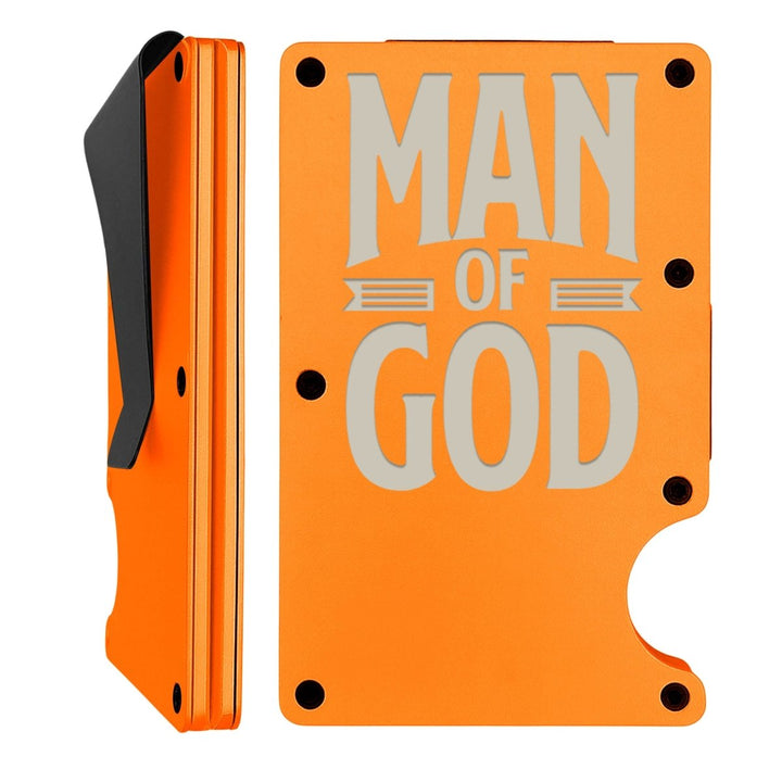 Personalized Thin Metal Wallet Custom with Man of God - Shepherds Shelf