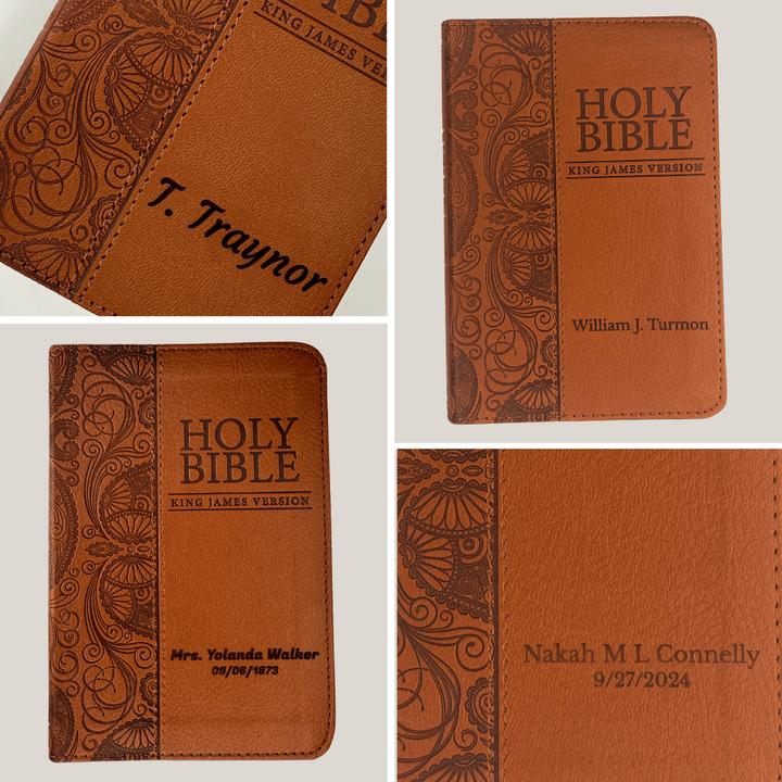 Personalized Toffee Brown Mini Pocket KJV Bible | Shepherds Shelf - Shepherds Shelf