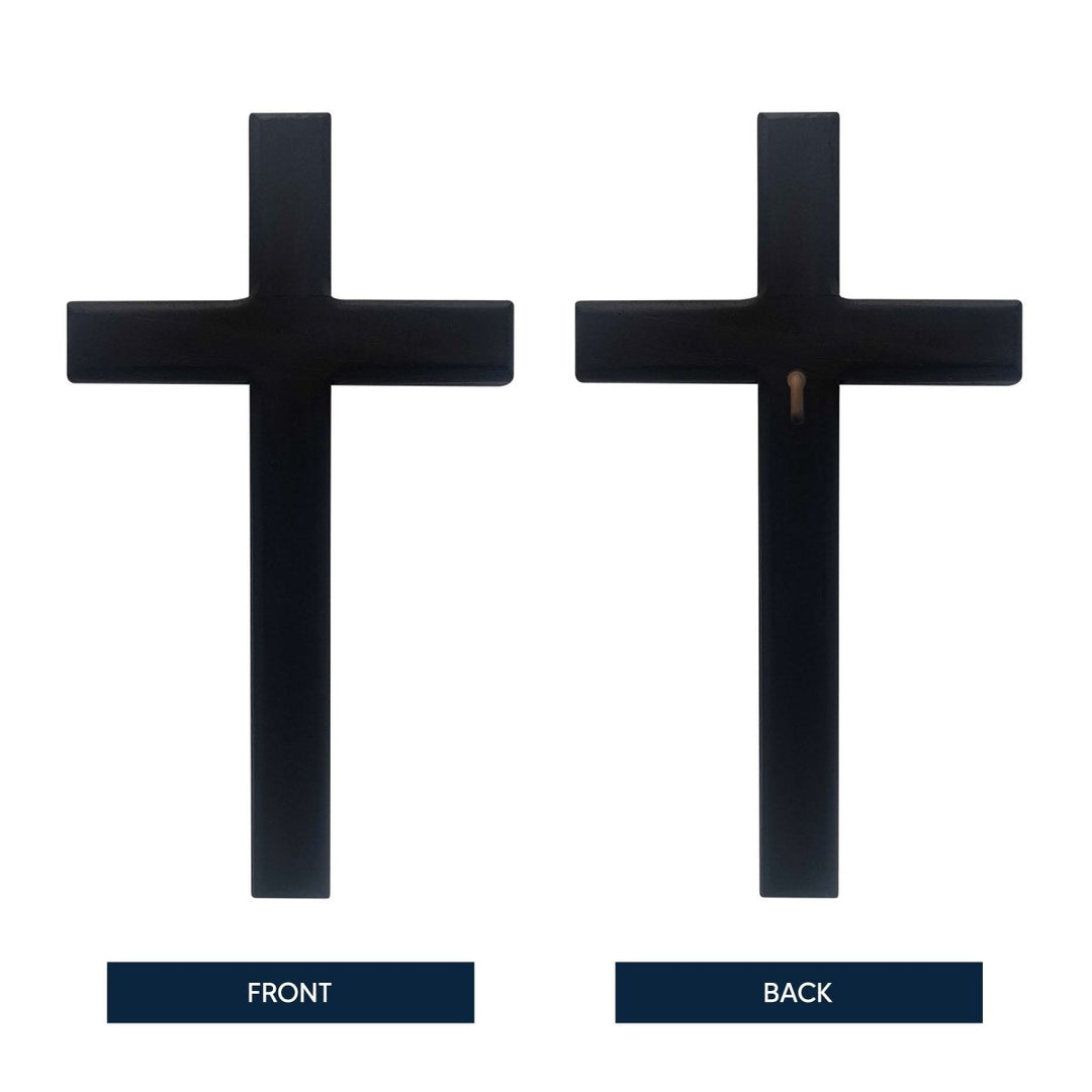 Personalized Wooden Wall Cross with Family Name – Home Blessing Décor - Shepherds Shelf