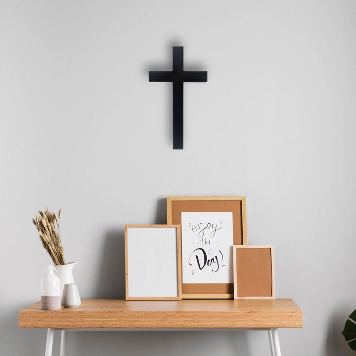 Personalized Wooden Wall Cross with Family Name – Home Blessing Décor - Shepherds Shelf