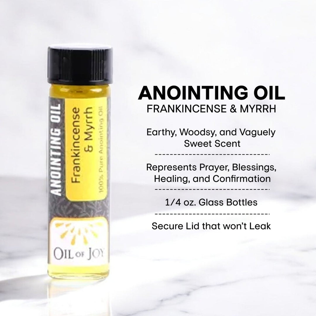 Premium Anointing Oils – Frankincense & Myrrh, Unscented, and Balm of Gilead (1/4 oz) - Shepherds Shelf