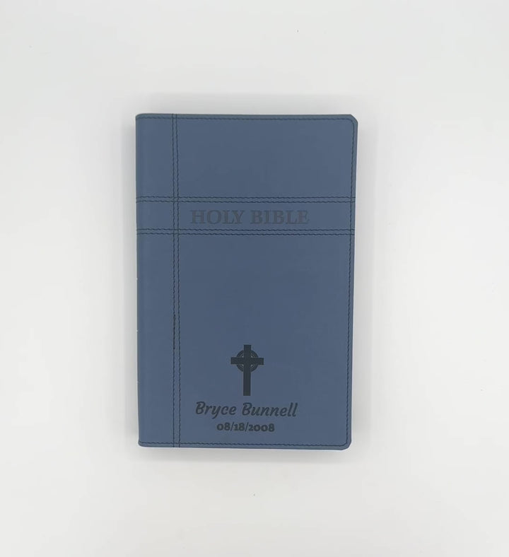 NIV Blue Standard Size Premium Indexed Holy Bible Small Print