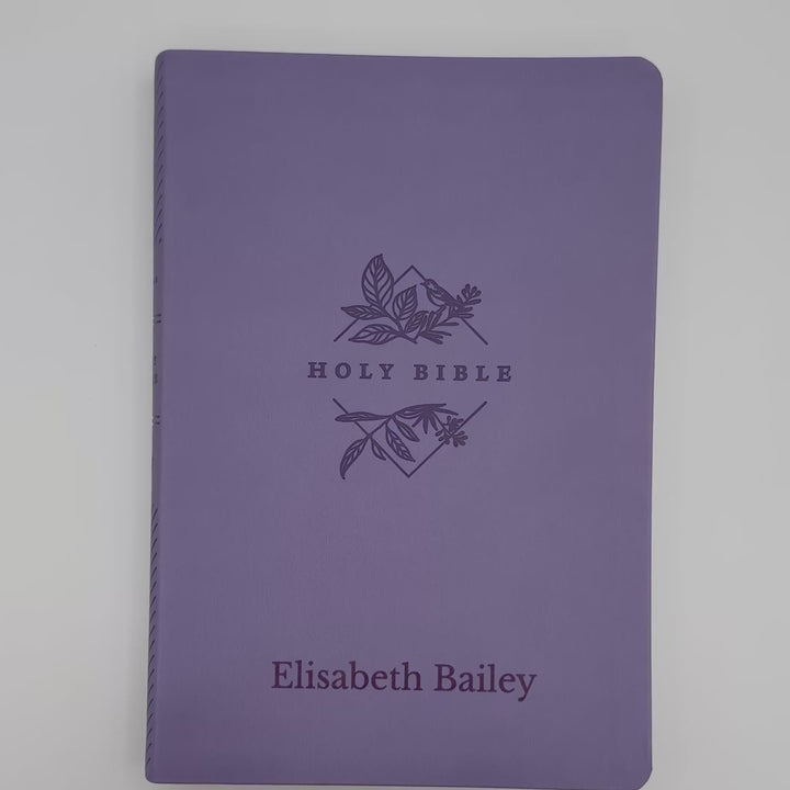 NLT Lavender Standard Size Thinline Holy Bible Large Print