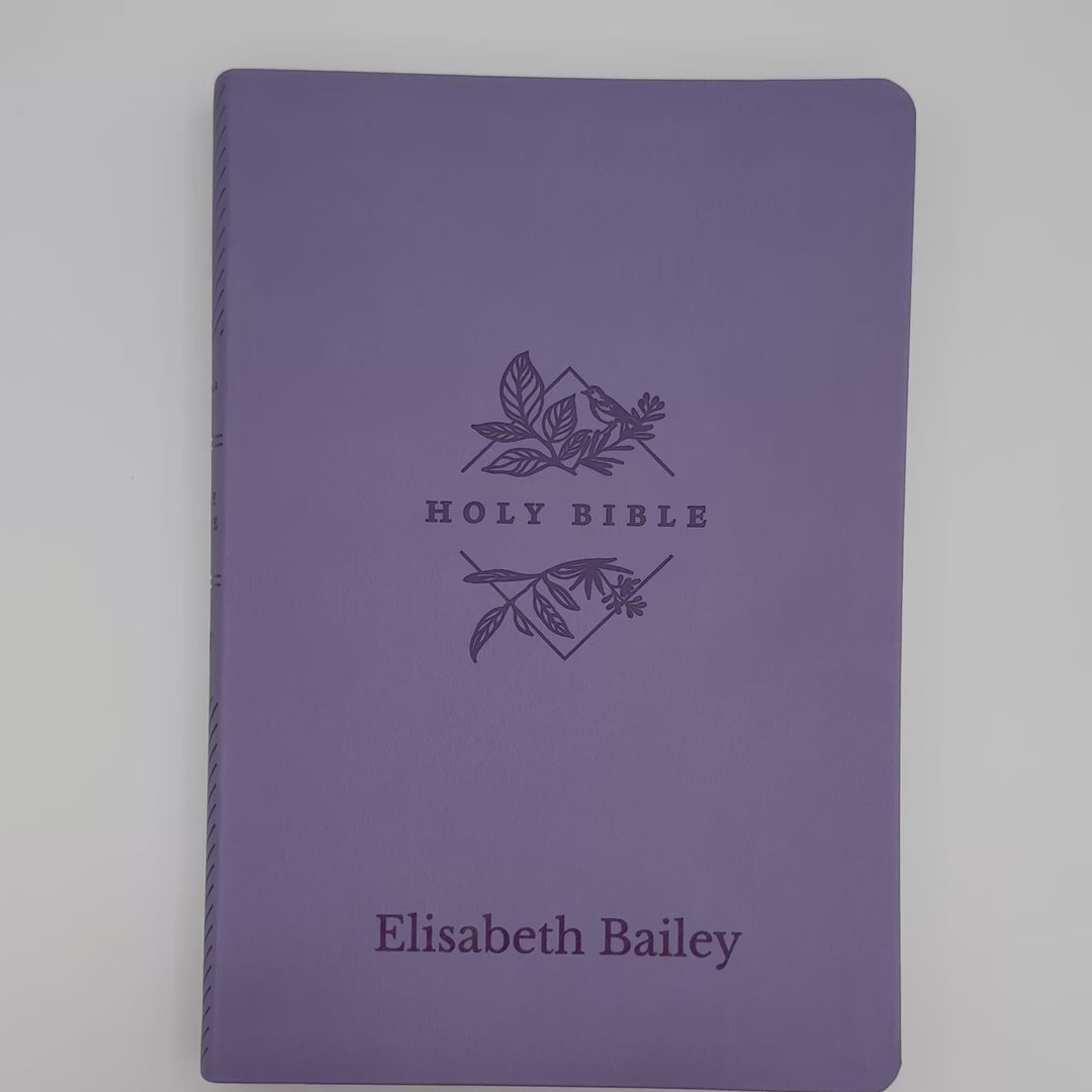 NLT Lavender Standard Size Thinline Holy Bible Large Print