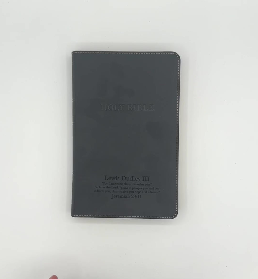 KJV Black Standard Size Deluxe Holy Bible Small Print