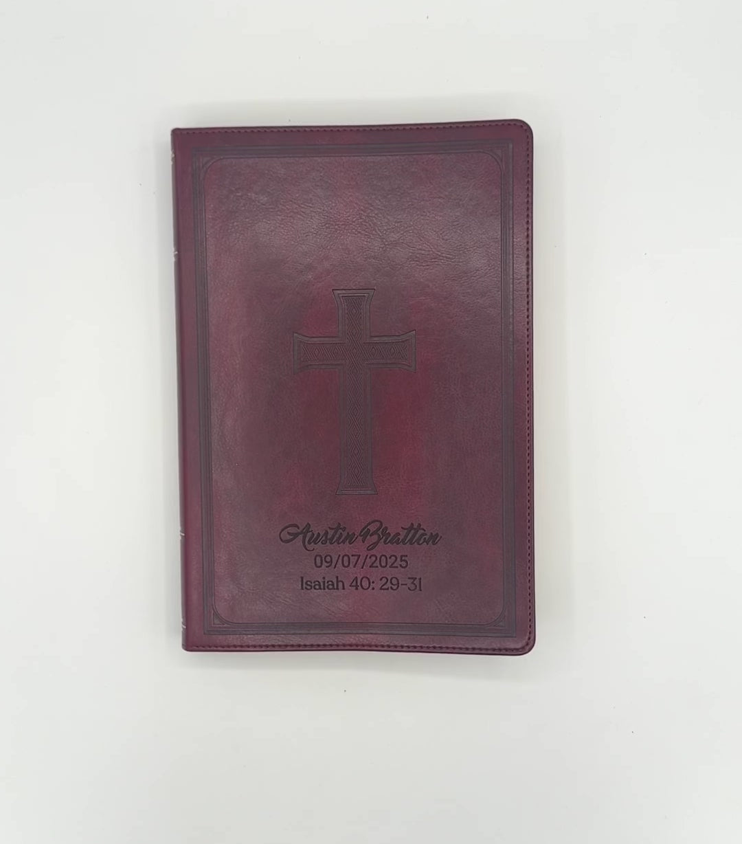 KJV Walnut Brown Standard Size Deluxe Holy Bible Medium Print