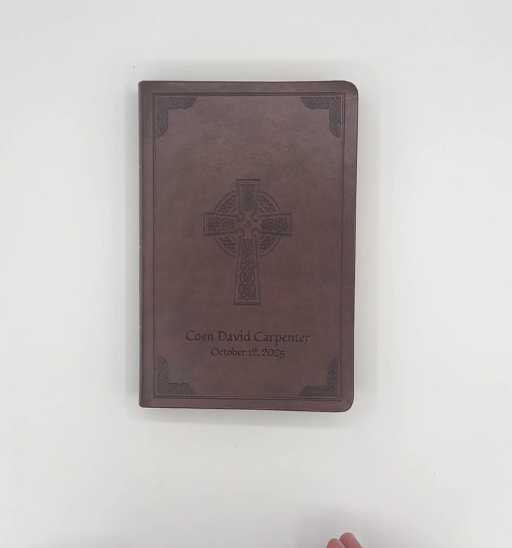 CSB Brown Standard Size Holy Bible Large Print Size | Cross Celtic