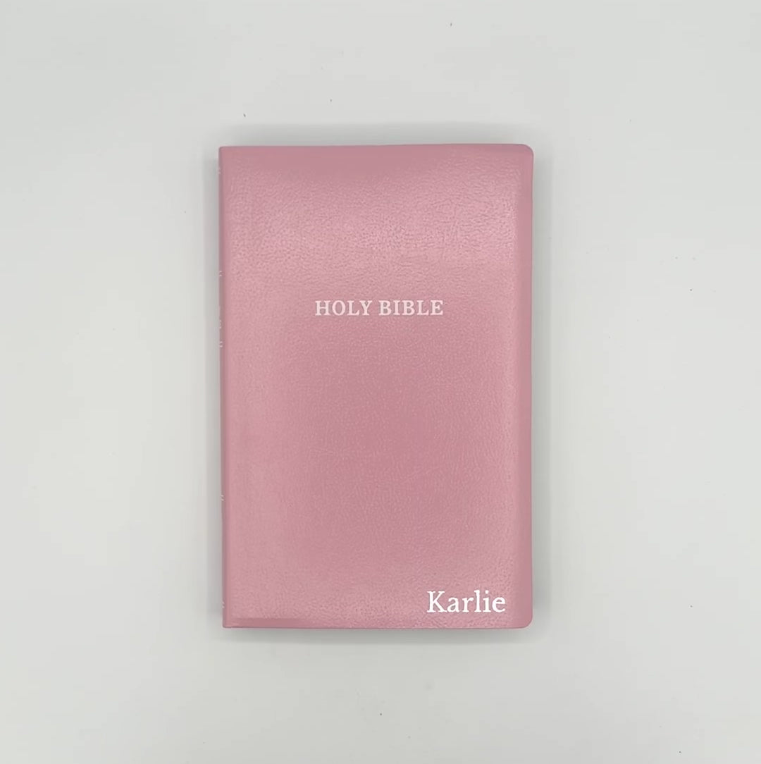 KJV Pink Standard Size Holy Bible Small Print
