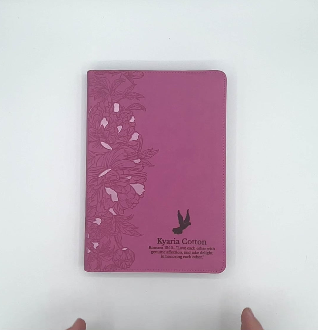 NLT Pink Standard Size Premium Holy Bible Large Print