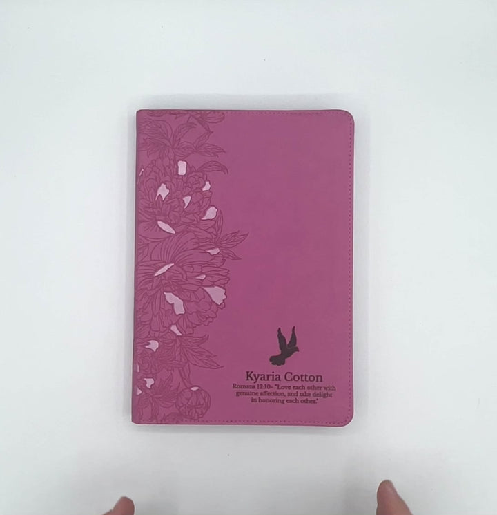 NLT Pink Standard Size Premium Holy Bible Large Print