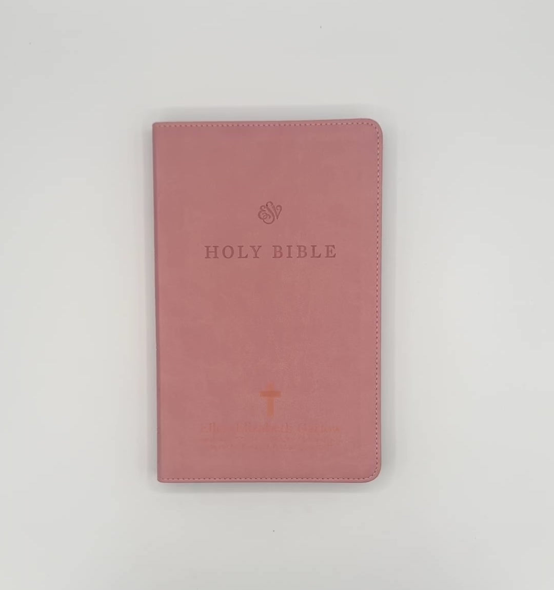 ESV Pink Standard Size Premium Holy Bible Small Print