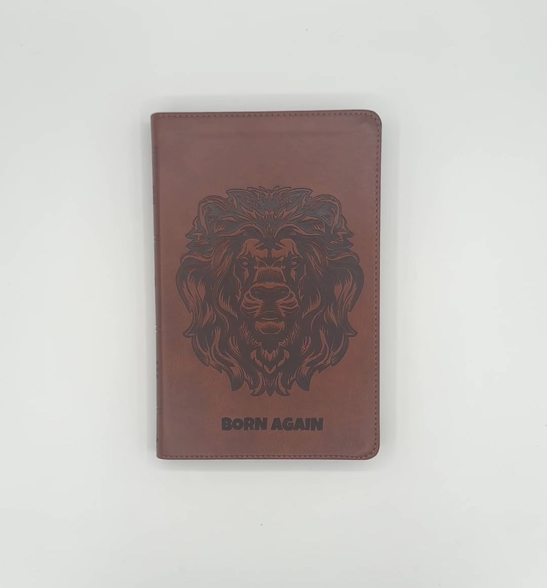 ESV Dark Brown Standard Size Holy Bible Medium Print | Royal Lion
