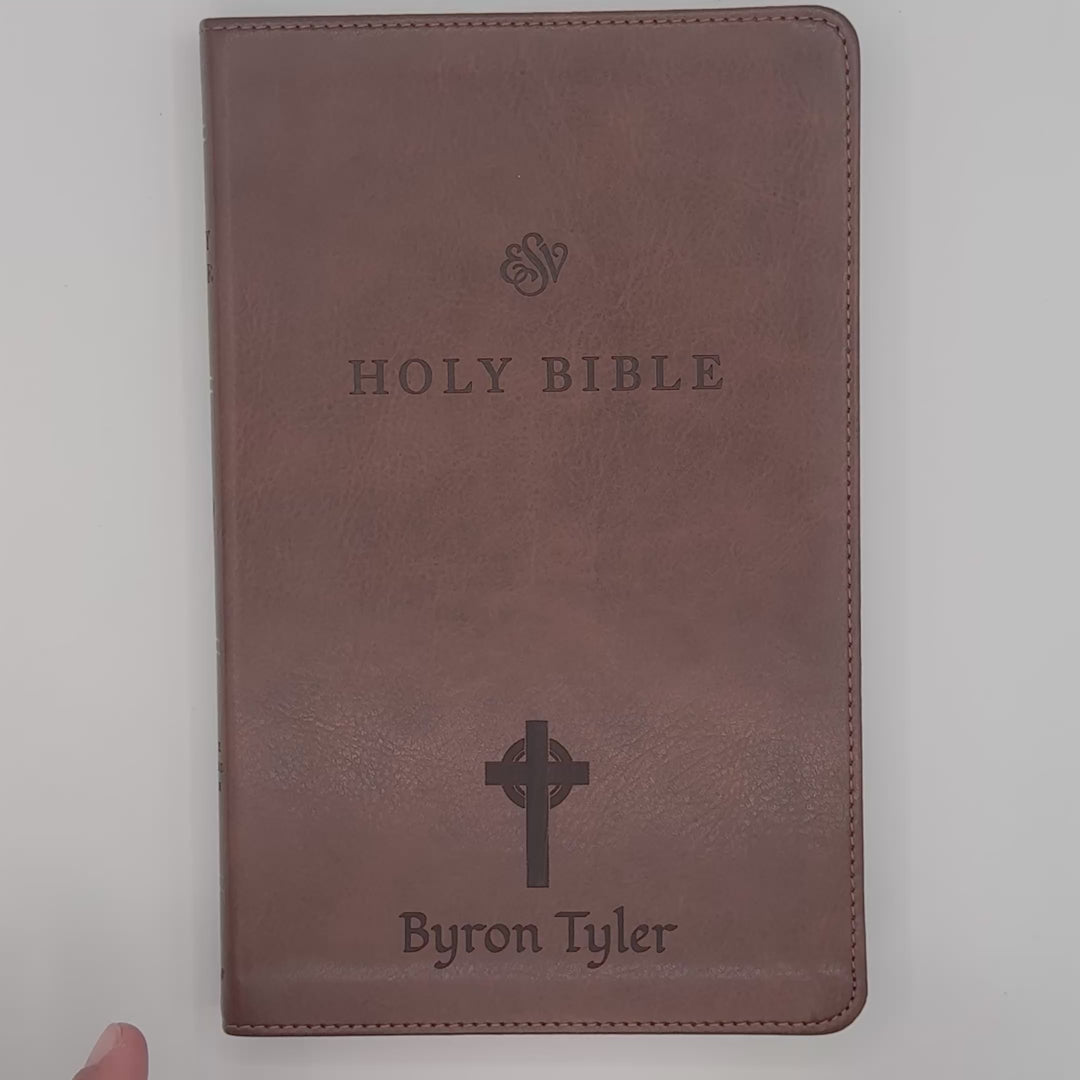 ESV Brown Standard Size Premium Holy Bible Small Print | Lay Flat