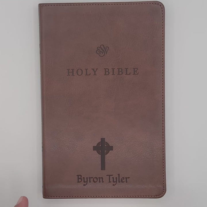 ESV Brown Standard Size Premium Holy Bible Small Print | Lay Flat