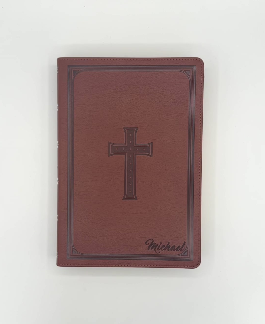 KJV Saddle Brown Study Size Holy Bible Super Giant Print