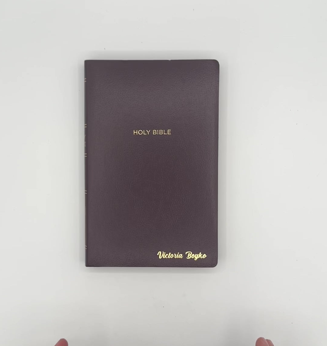 NKJV Burgundy Standard Size Holy Bible Small Print