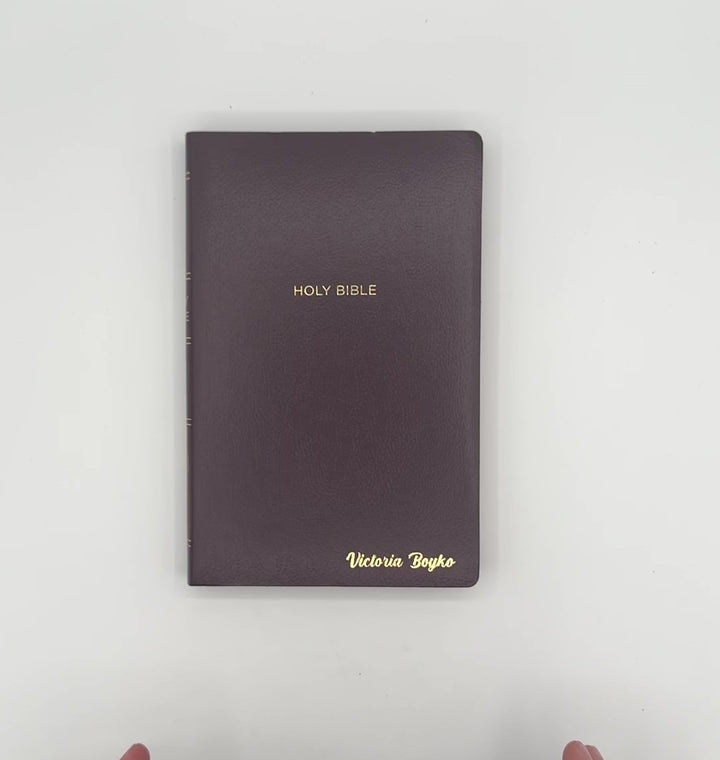NKJV Burgundy Standard Size Holy Bible Small Print