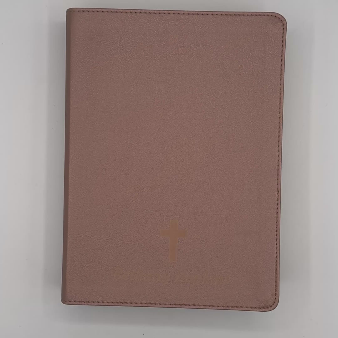 CSB Rose Gold Study Size Holy Bible Medium Print Size