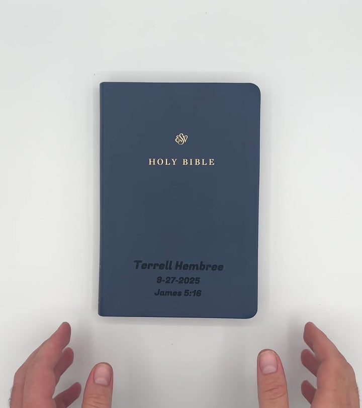 ESV Blue Standard Size TruTone Holy Bible Small Print