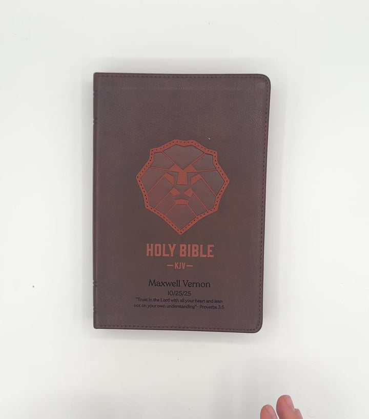 KJV Brown Standard Kids Holy Bible Large Print  | Lion