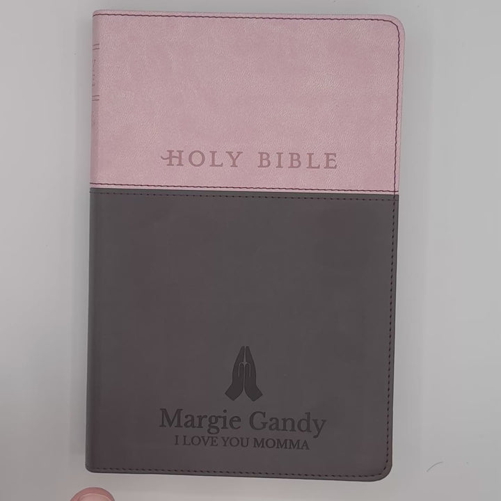 NLT Pink-Brown Standard Size Holy Bible Small Print
