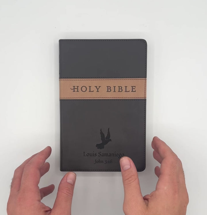 NLT Brown Tan Standard Size Holy Bible Small Print