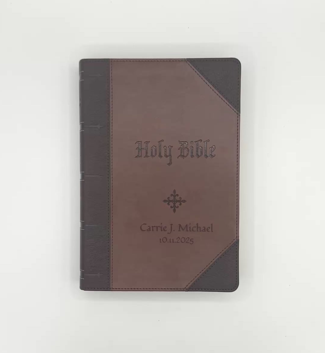 KJV Brown Study Size Holy Bible Giant Print