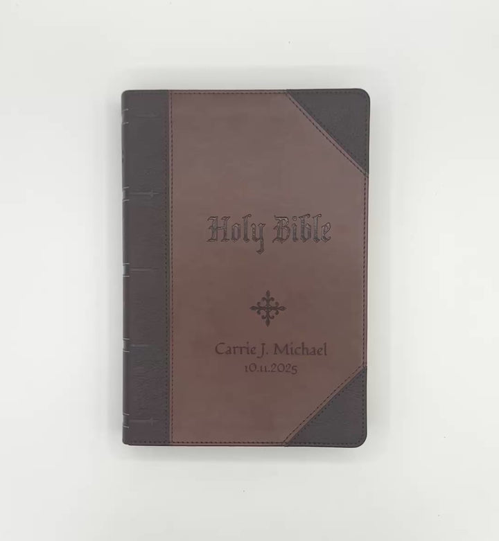 KJV Brown Study Size Holy Bible Giant Print