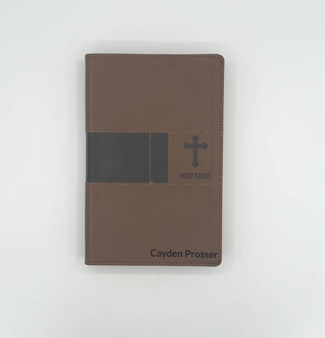 NIV Brown Standard Size Premium Indexed Holy Bible Small Print