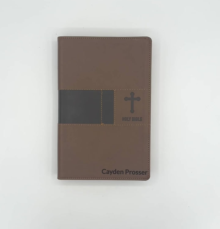 NIV Brown Standard Size Premium Indexed Holy Bible Small Print