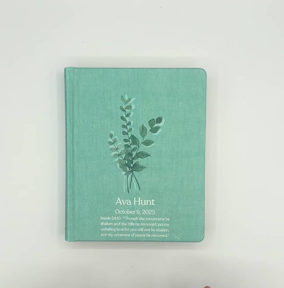 NIV Hardcover Personalized Journaling Holy Bible Small Text Teal