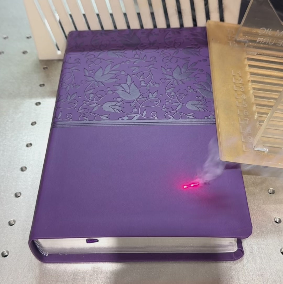 Personalized KJV Purple Large Print Bible with Index Tabs