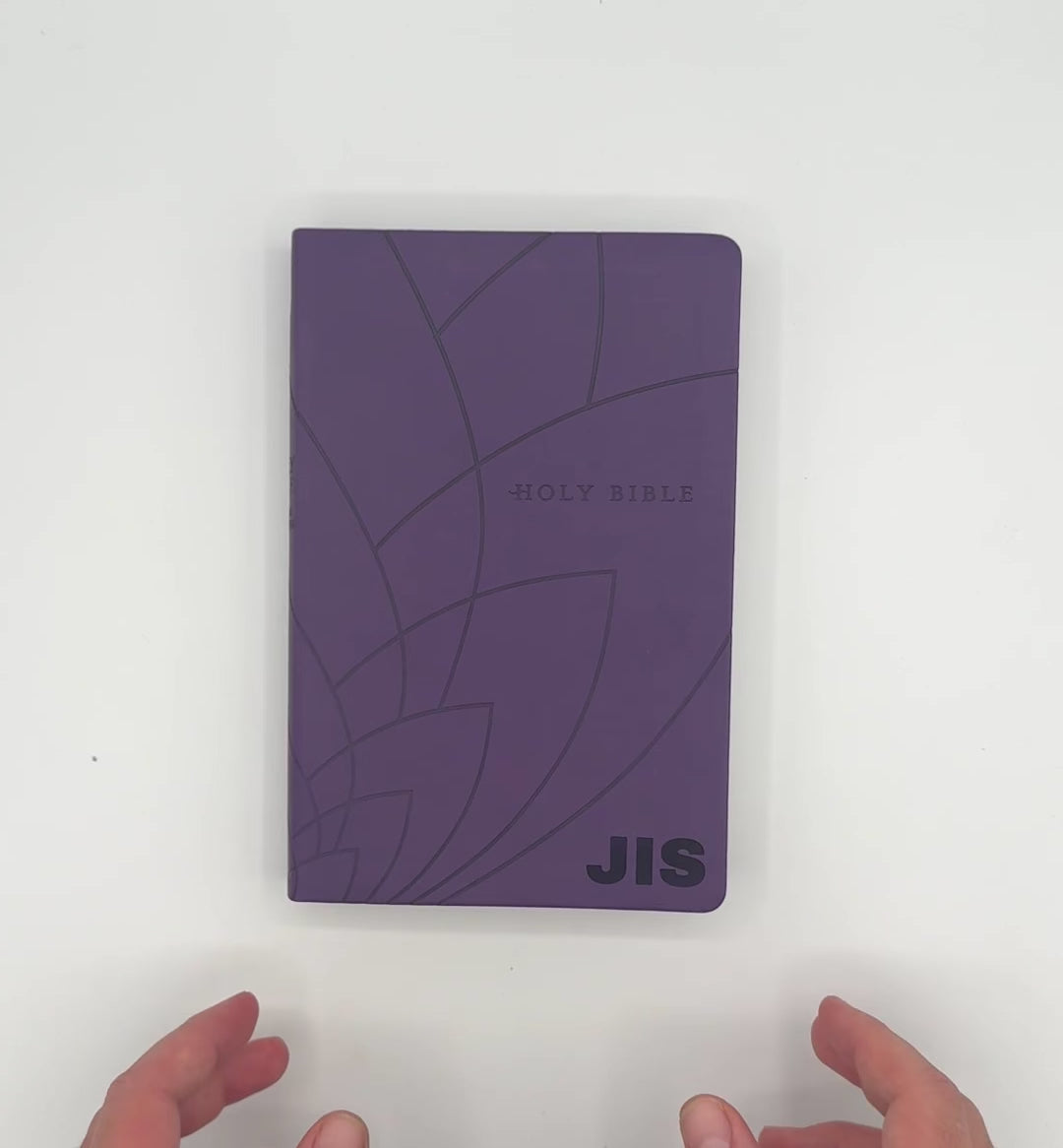 NLT Dark Purple Standard Size Holy Bible Small Print | Petal