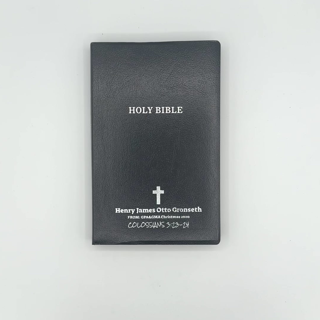 KJV Black Standard Size Holy Bible Small Print